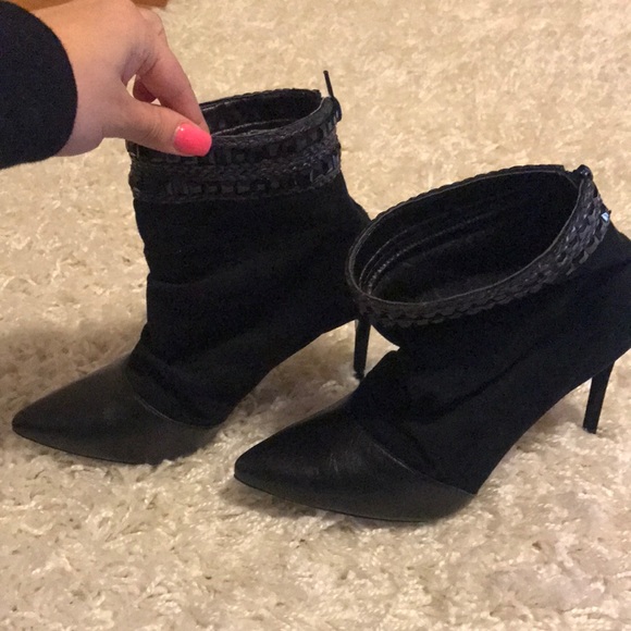 raphella booz Shoes - Black pointy heel booties